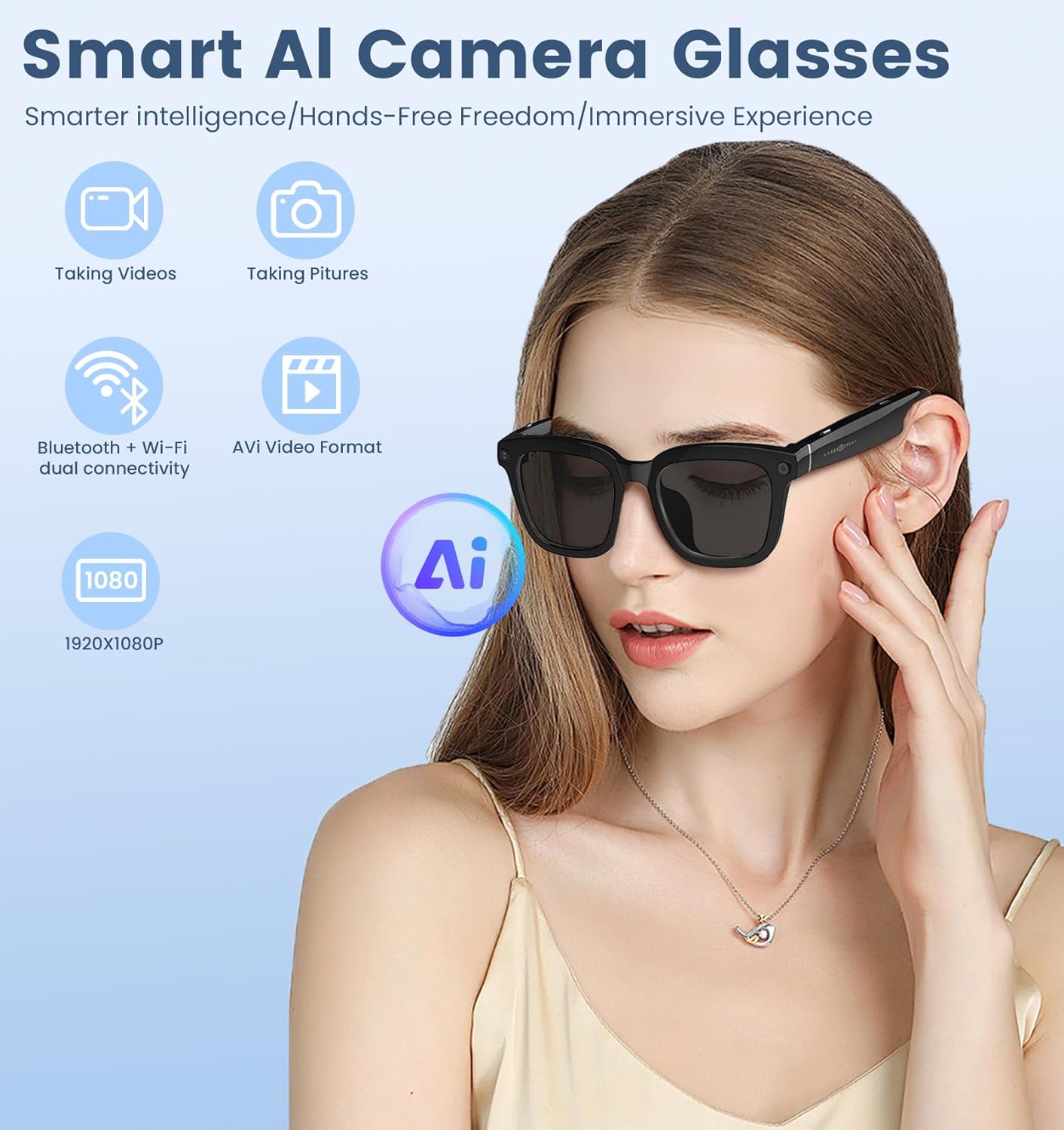 AI Smart Camera Glasses 1080P  - Smart Glasses Lens recensione e prezzo