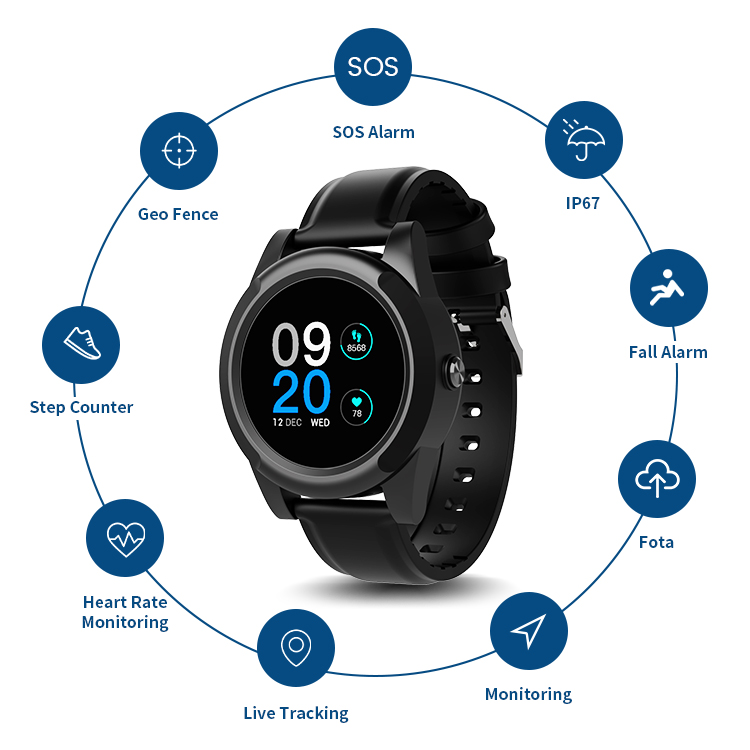 Senior GPS Tracking Smart Watc - Fall Detection Watch recensione e prezzo