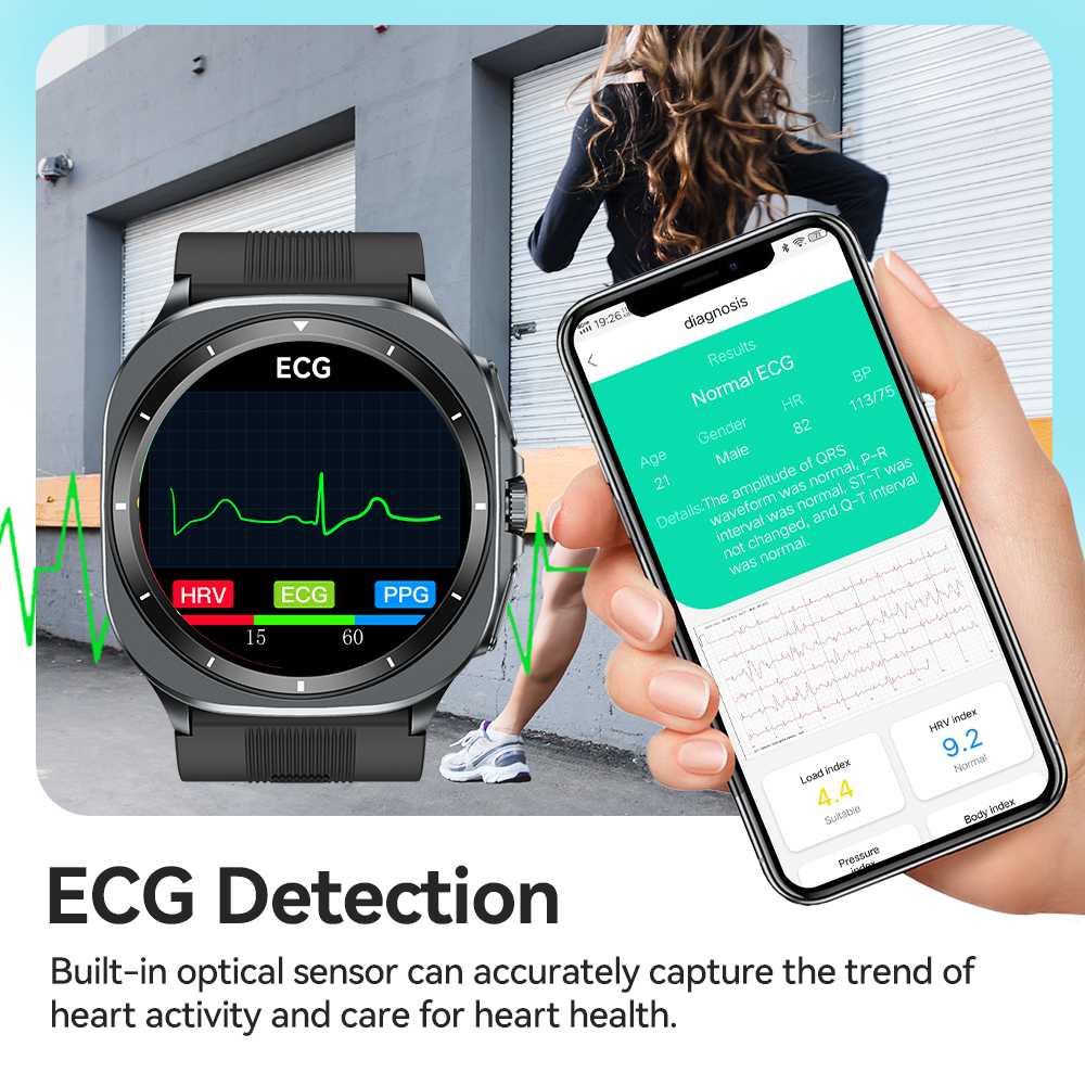 NOYAFA New ECG+PPG Blood Fat U - Fall Detection Watch recensione e prezzo