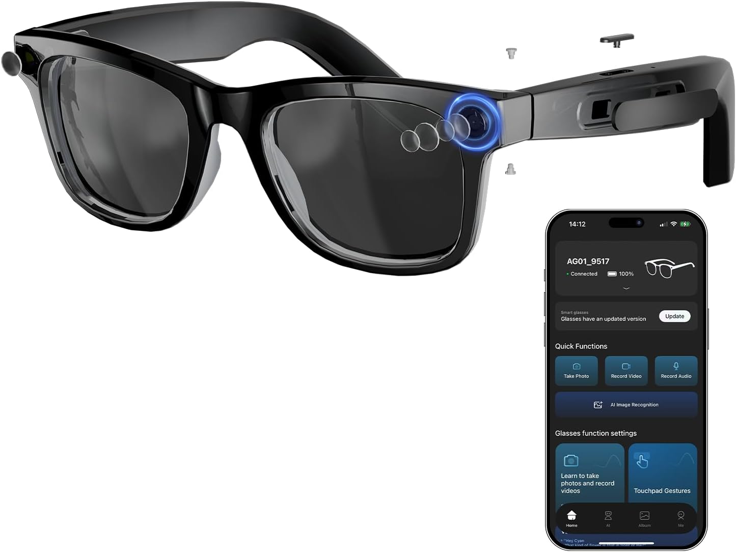 8MP AI Smart Glasses: 1080P Vi - Smart Glasses Lens recensione e prezzo