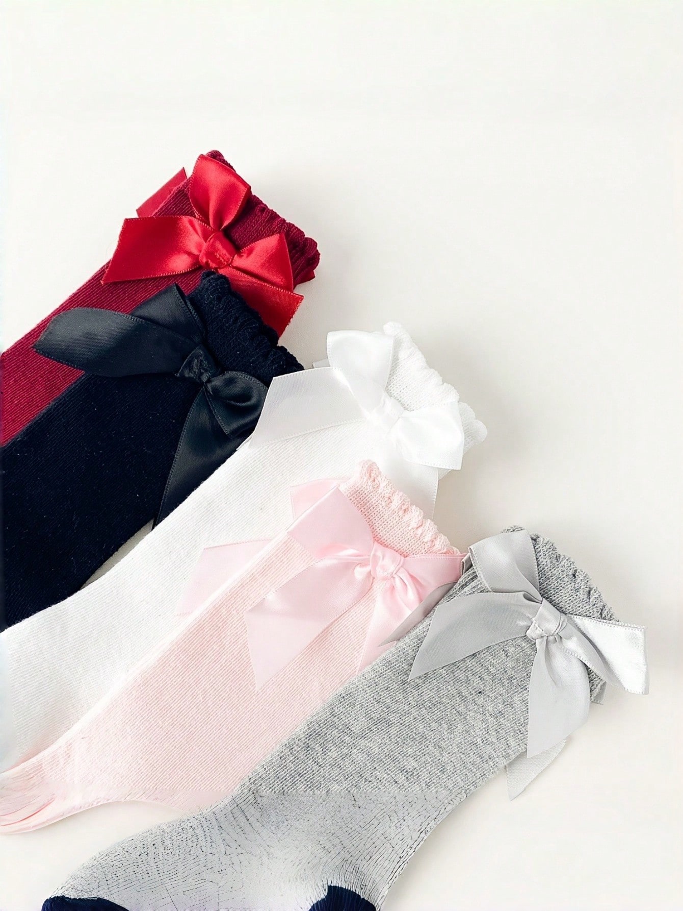 1/5 Pairs Baby Girls Bow Knee  - Baby Sock Oximeter recensione e prezzo