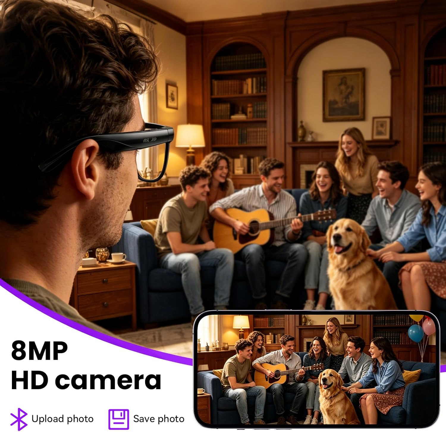 8MP Camera Smart Glasses: 4K P - Smart Glasses Lens recensione e prezzo